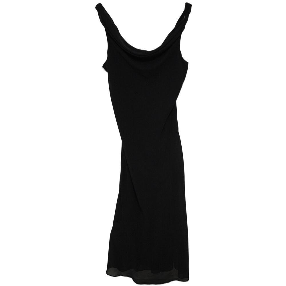 Womens Abercrombie & Fitch Black Soft Sleeveless Draped Dress Size Medium M